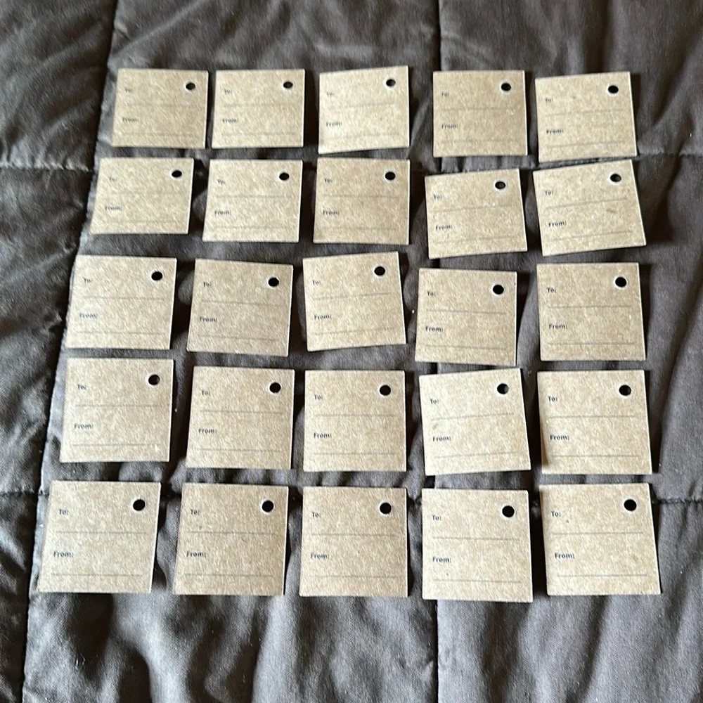 Bath & Body Works Small Cardboard Gingham Gift Tags